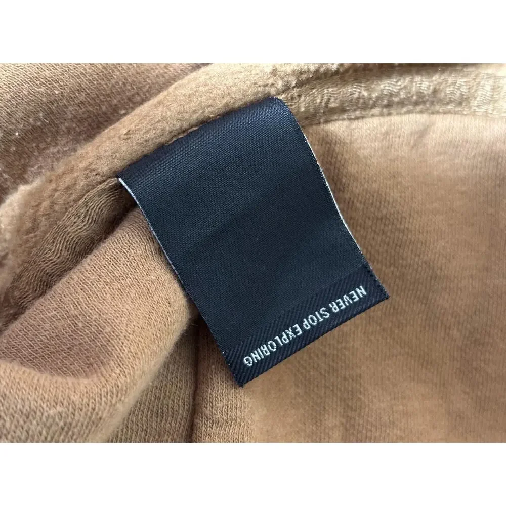 The North Face Hoodie Mens Medium Brown Camo Box Logo Fleece Pullover Sweatshirt